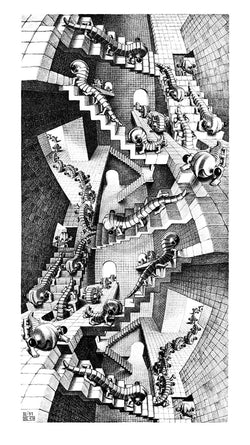 Affiche Art M. C. Escher - Treppenhaus 45x79cm