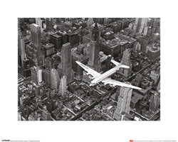 Affiche Art Time Life - DC-4 Over Manhattan 40x50cm