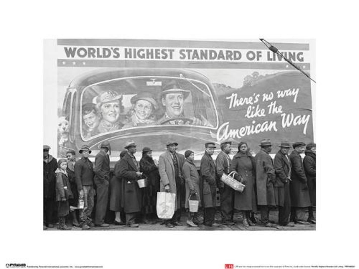 Affiche Art Time Life - World's Highest Standard of Living 30x40cm