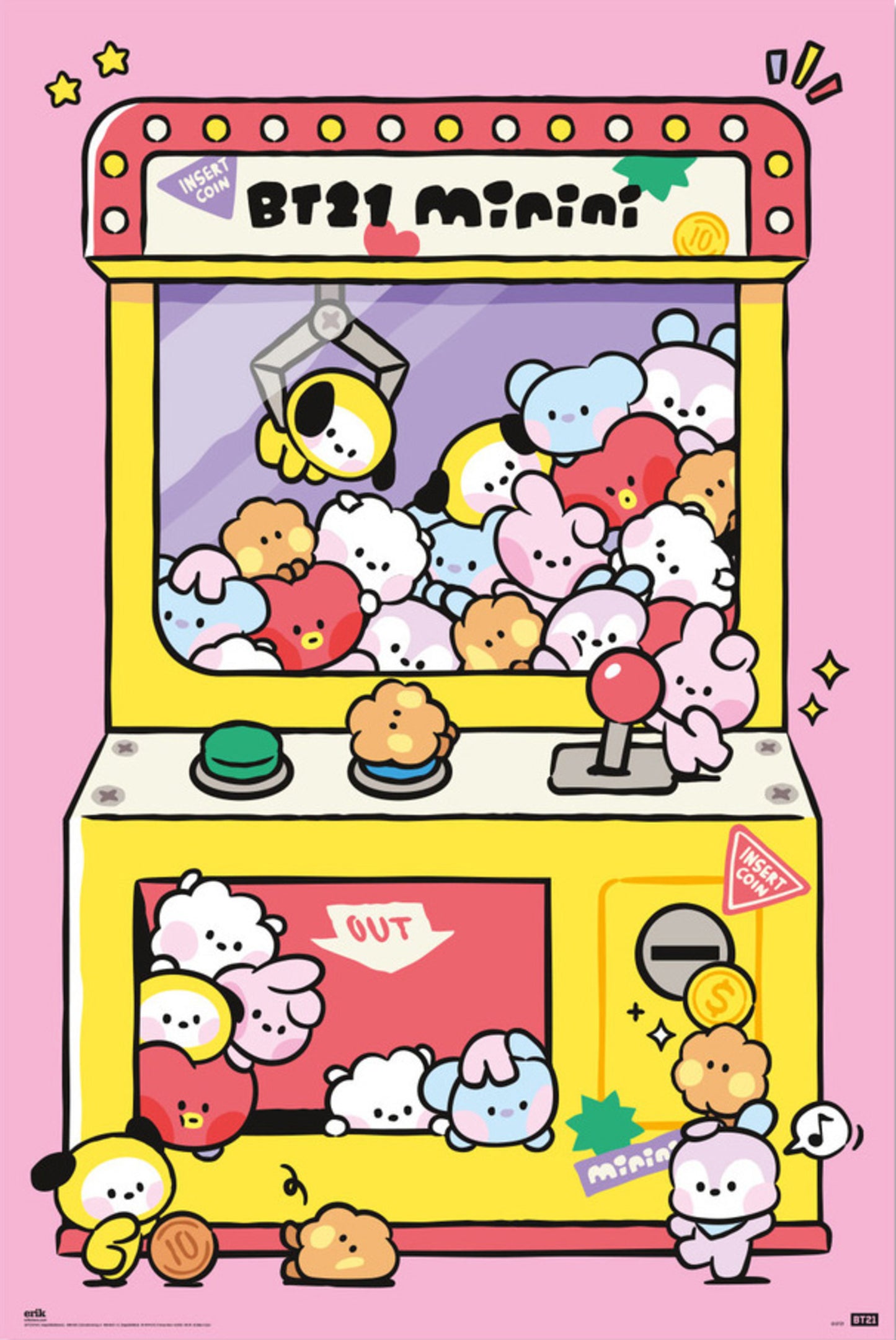 Poster BT21 - Arcade Machine 61x91,5cm