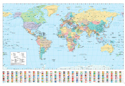Poster Harper Collins - World Map - Anglais - 21 91,5x61cm