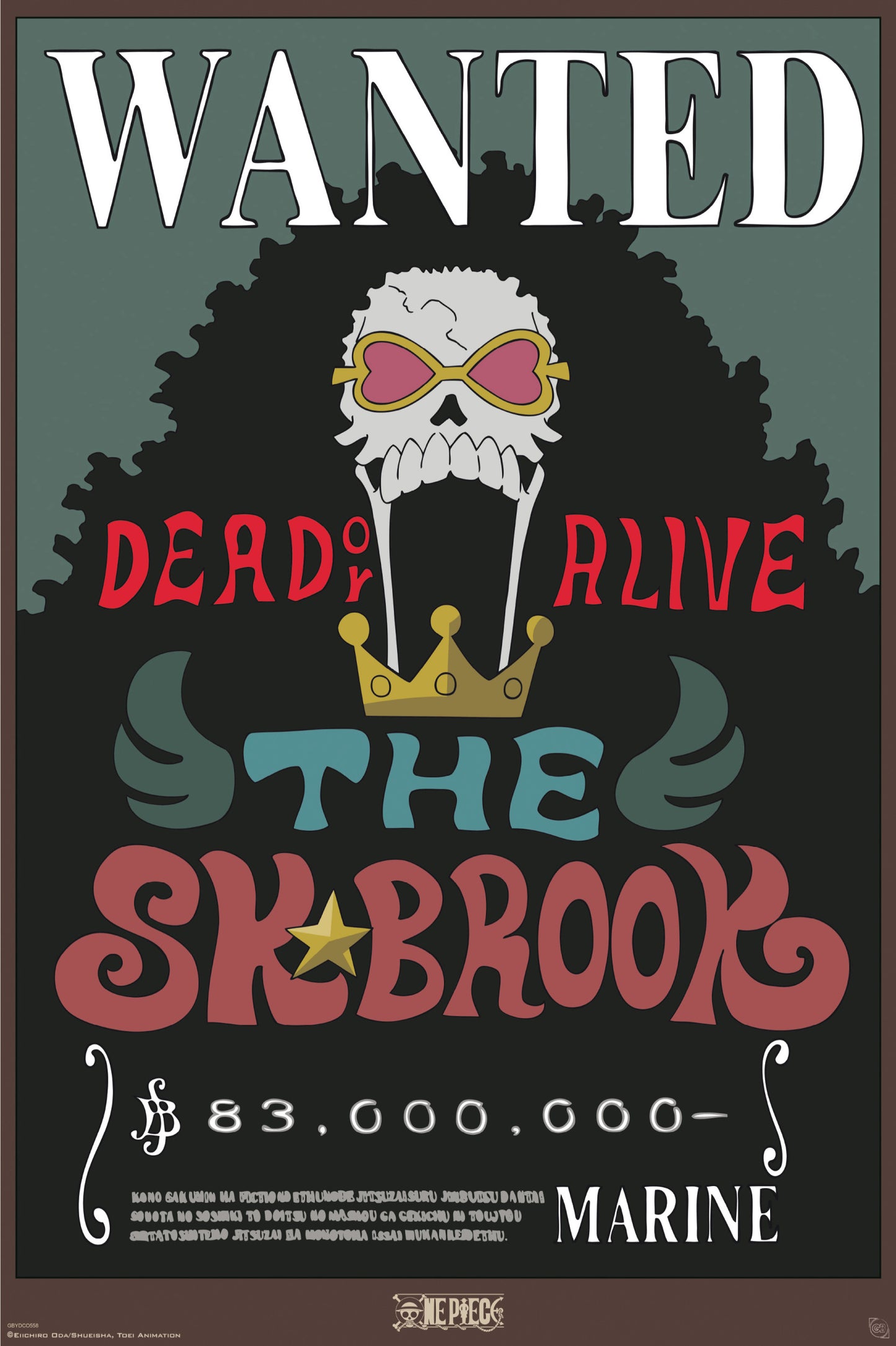 Poster One Piece - Wanted Brook 61x91,5cm