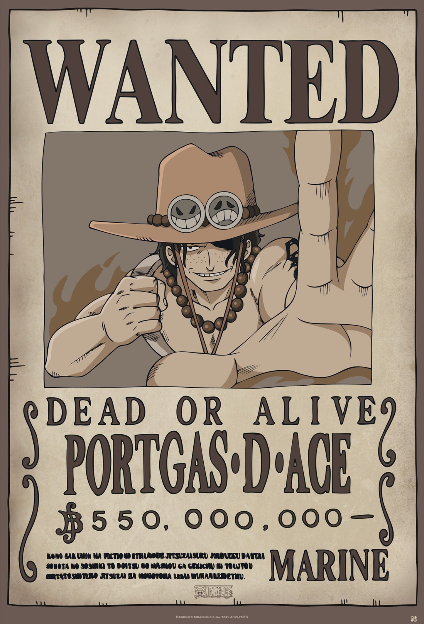 Poster One Piece - Wanted Ace 61x91,5cm