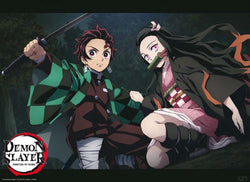 Poster Demon Slayer - Tanjiro And Nezuko Fight Position 52x38cm