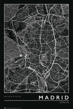 Poster Madrid City Map 61x91,5cm