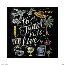 Affiche Art Lily and Val - To Trave is To Live 30x30cm