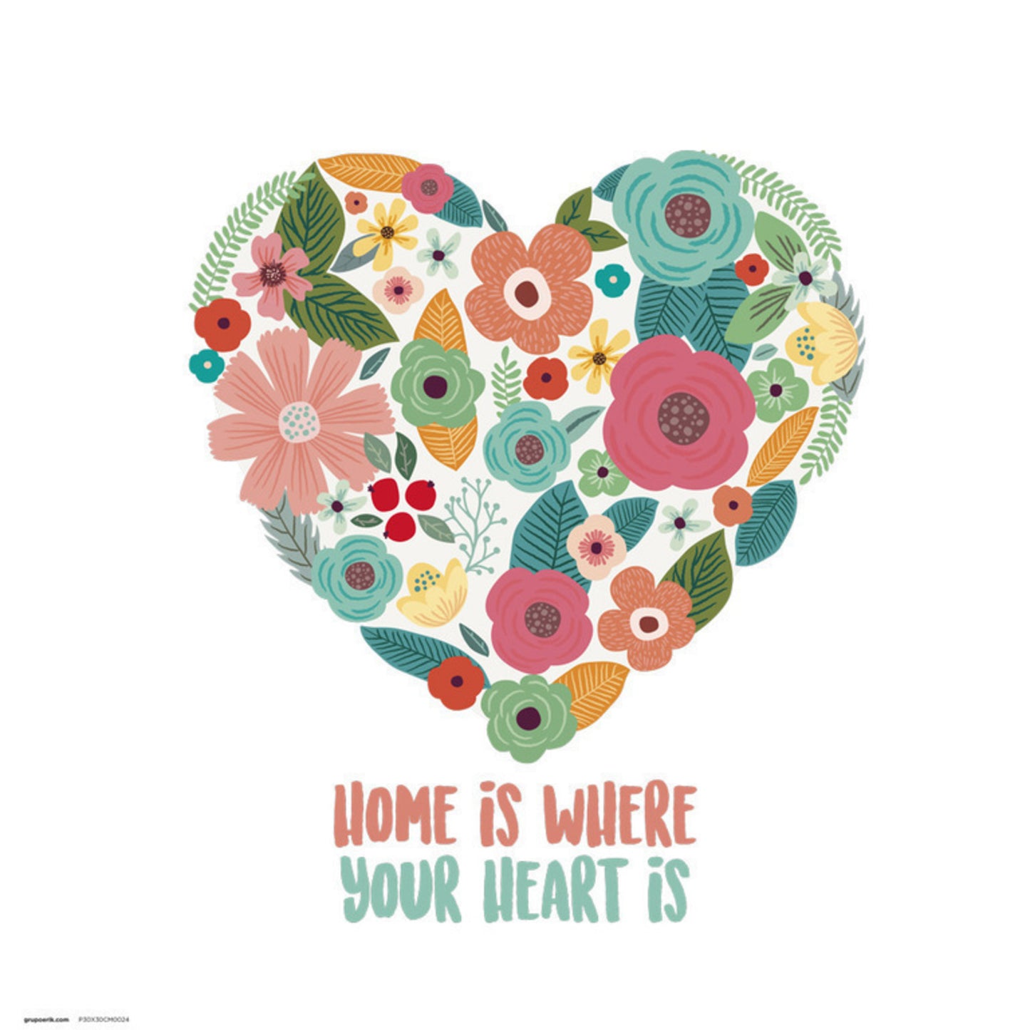 Affiche Art Loreak - Heart 30x30cm