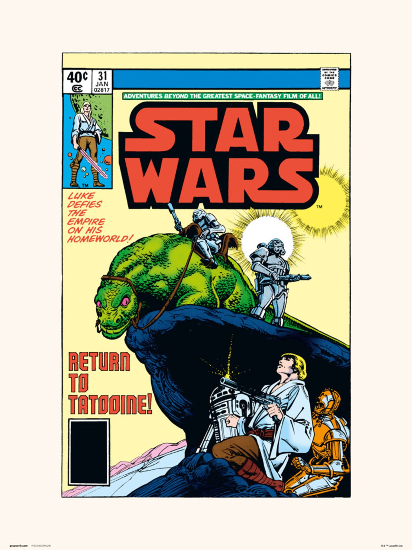Affiche Art Star Wars - 31 Return To Tatooine 30x40cm
