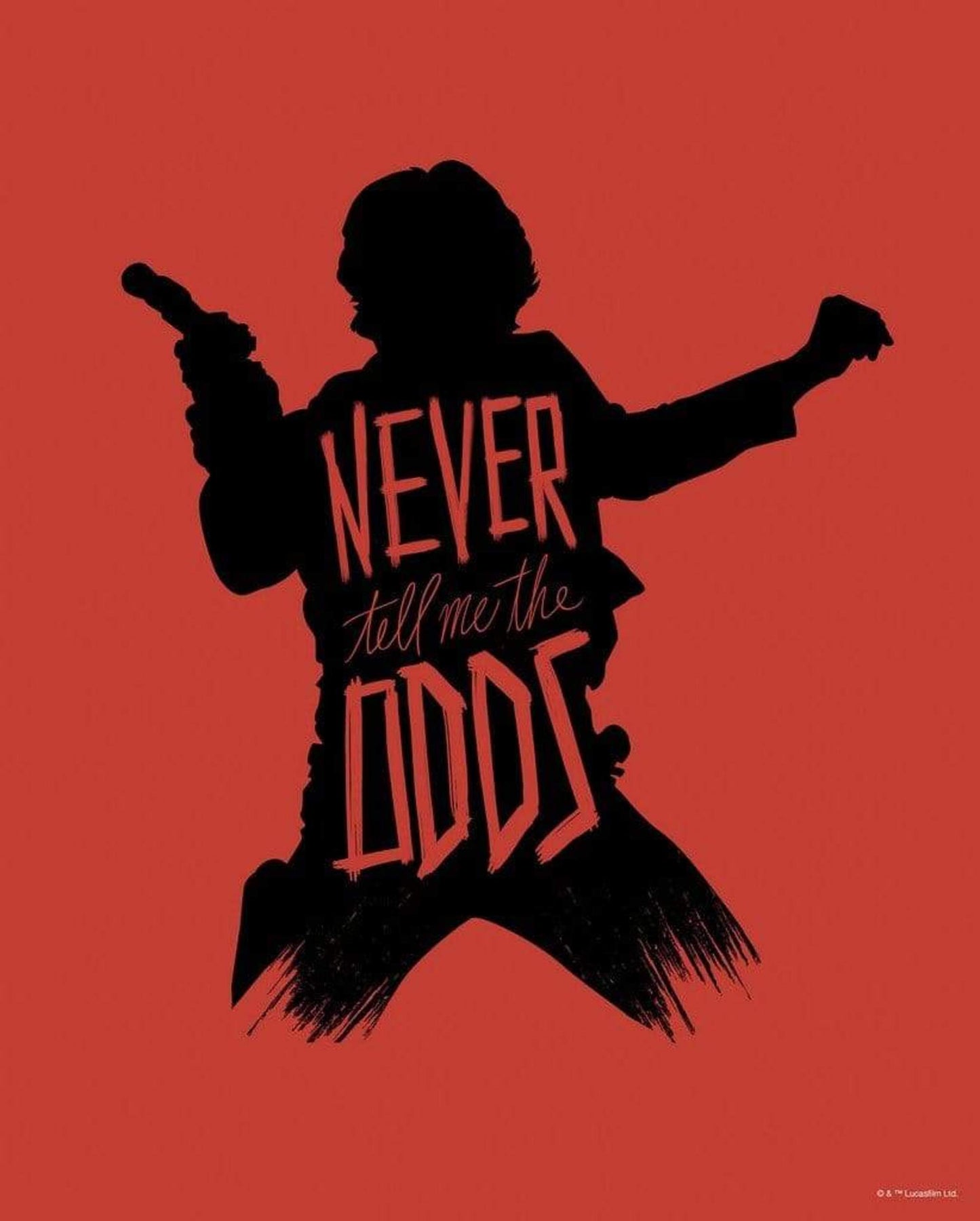 Affiche Art Star Wars - Silhouette Quotes Han Solo 40x50cm