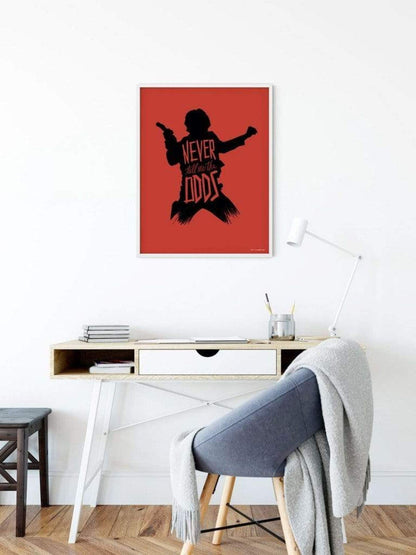 Affiche Art Star Wars - Silhouette Quotes Han Solo 50x70cm