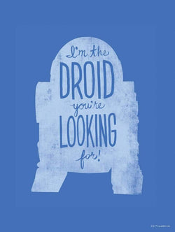 Affiche Art Star Wars - Silhouette Quotes R2D2 30x40cm
