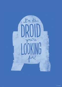 Affiche Art Star Wars - Silhouette Quotes R2D2 50x70cm