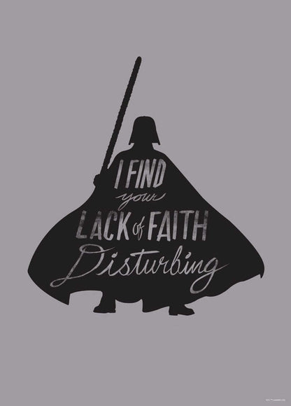 Affiche Art Star Wars - Silhouette Quotes Vader 50x70cm