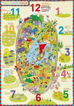 Gabriele Altevers - Zwölf Zahlen zählen Affiche Art 42x60cm