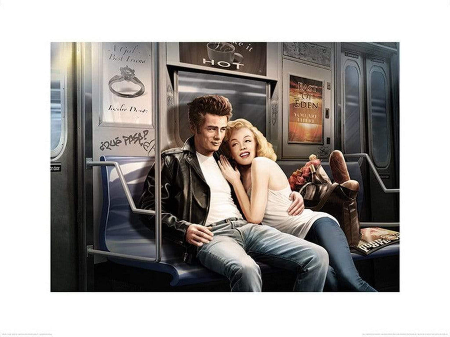 Affiche Art JJ Brando - Subway Ride 80x60cm