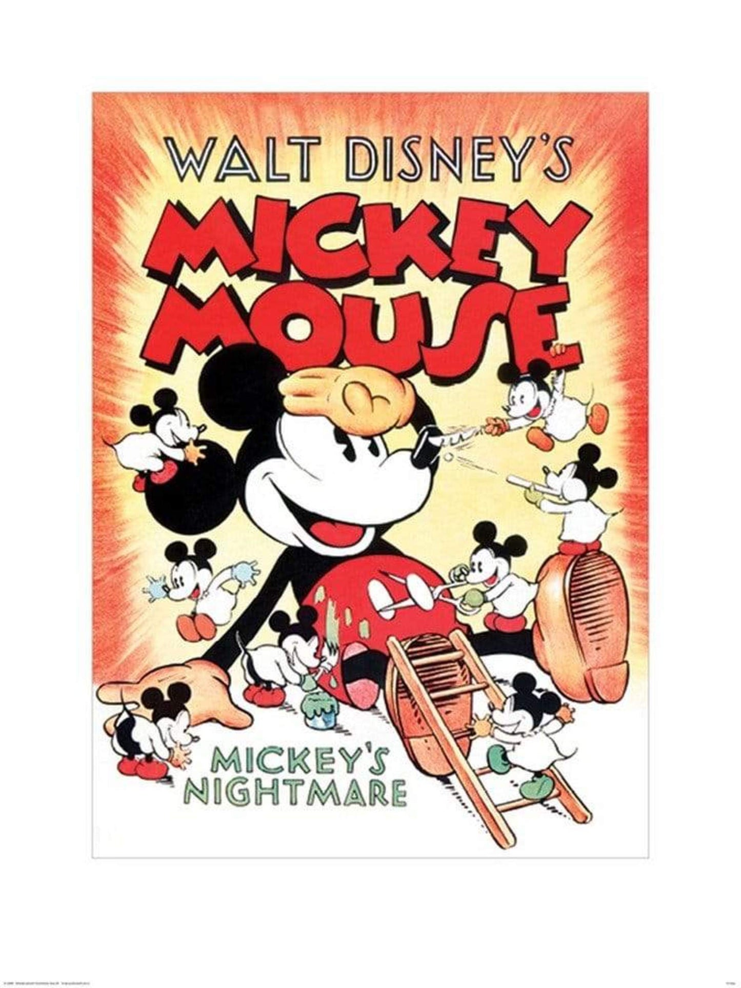Affiche Art Mickey Mouse - Mickeys Nightmare 60x80cm