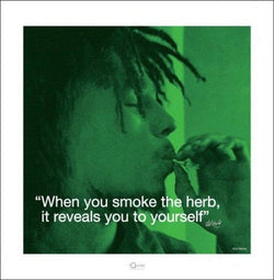 Affiche Art Bob Marley - iQuote Herb 40x40cm