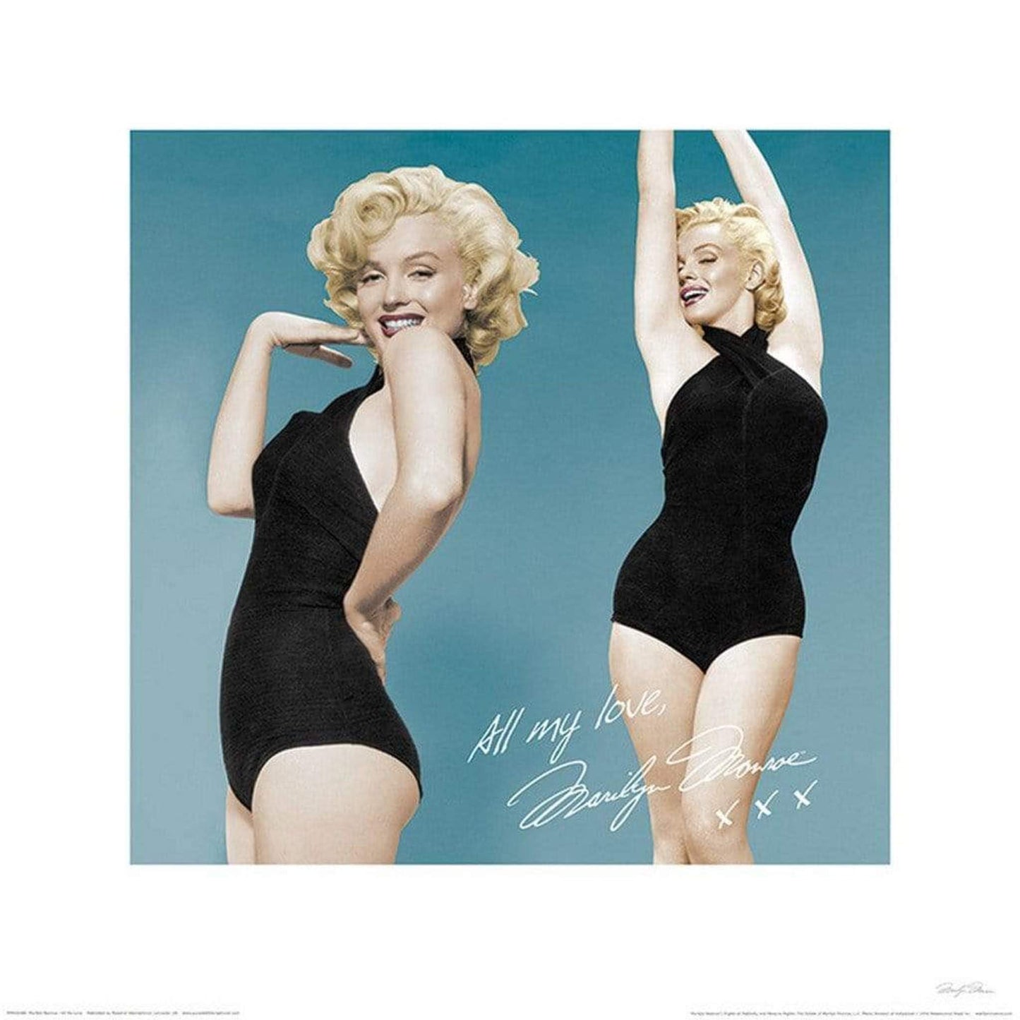 Affiche Art Marilyn Monroe - All My Love 40x40cm