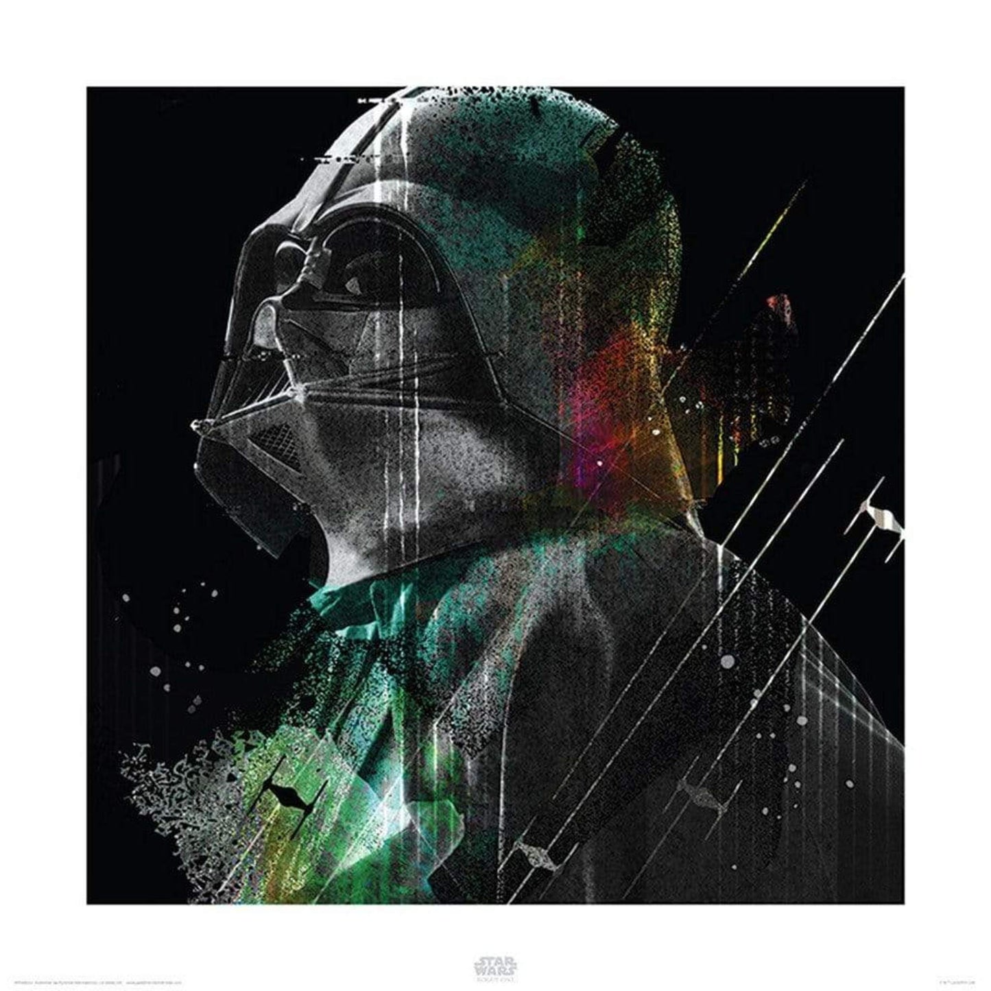 Affiche Art Star Wars - Rogue One Darth Vader Lines 40x40cm