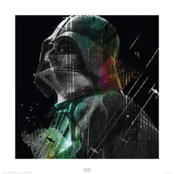 Affiche Art Star Wars - Rogue One Darth Vader Lines 40x40cm