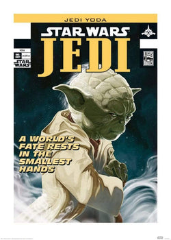 Affiche Art Star Wars - Yoda Worlds Fate 50x70cm