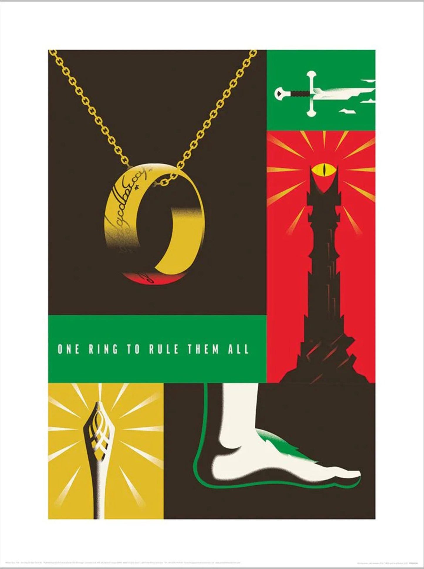 Warner Bros - One Ring To Rule Them All Affiche Art 30x40cm