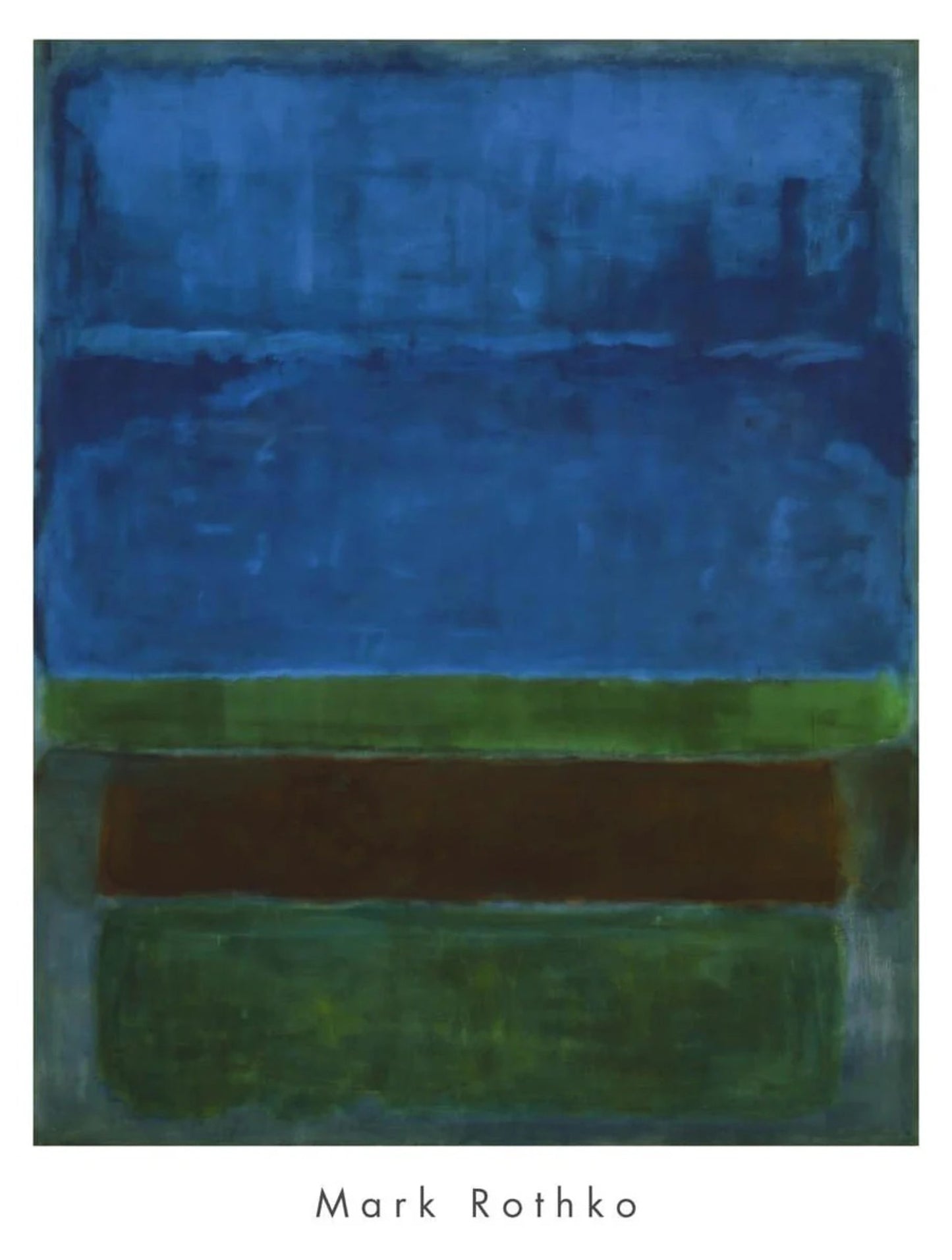Affiche Art Mark Rothko Blue, Green and Brown 71x94cm