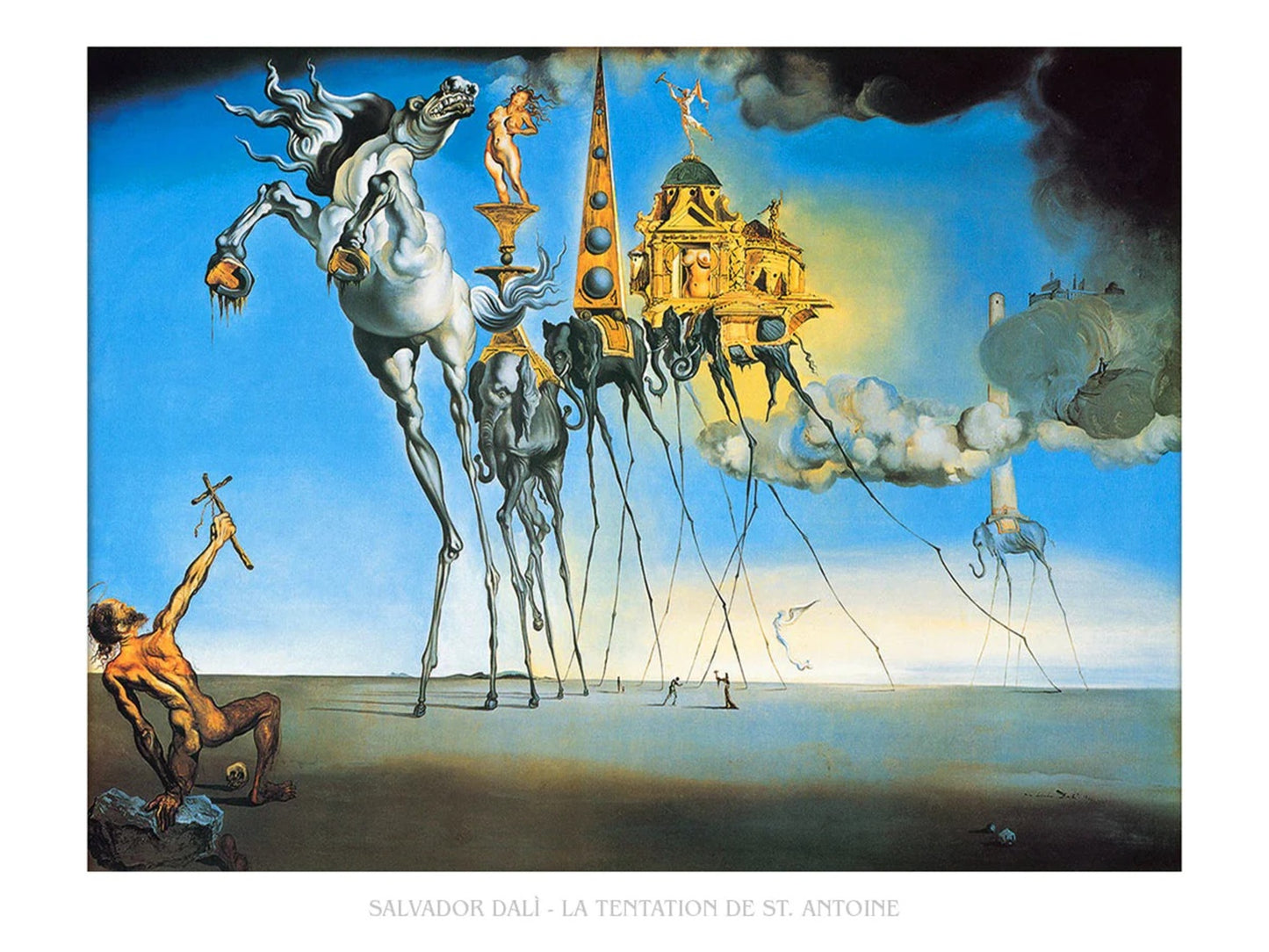 Affiche Art Salvador Dali - La tentation de St. Antoine 80x60cm
