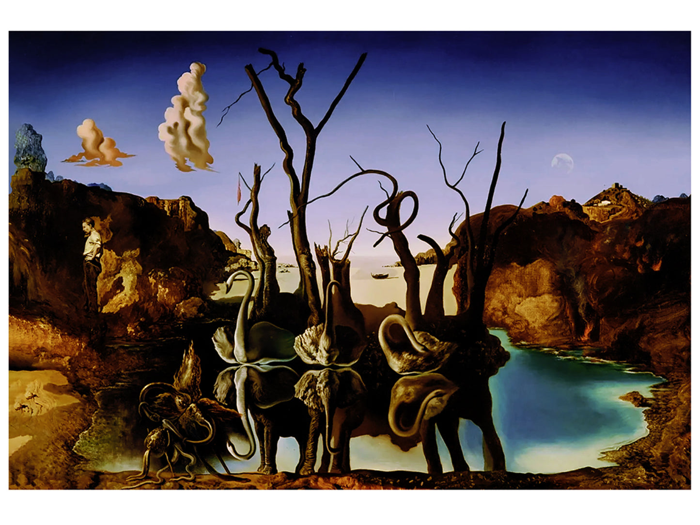 Affiche Art Salvador Dali - Reflections of Elephants 80x60cm