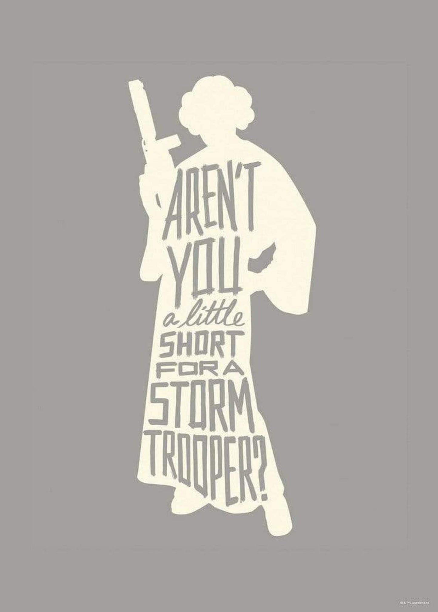 Affiche Art Star Wars - Silhouette Quotes Leia 50x70cm