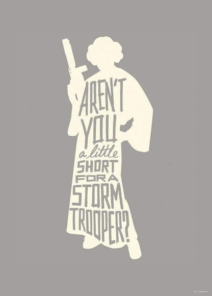 Affiche Art Star Wars - Silhouette Quotes Leia 50x70cm