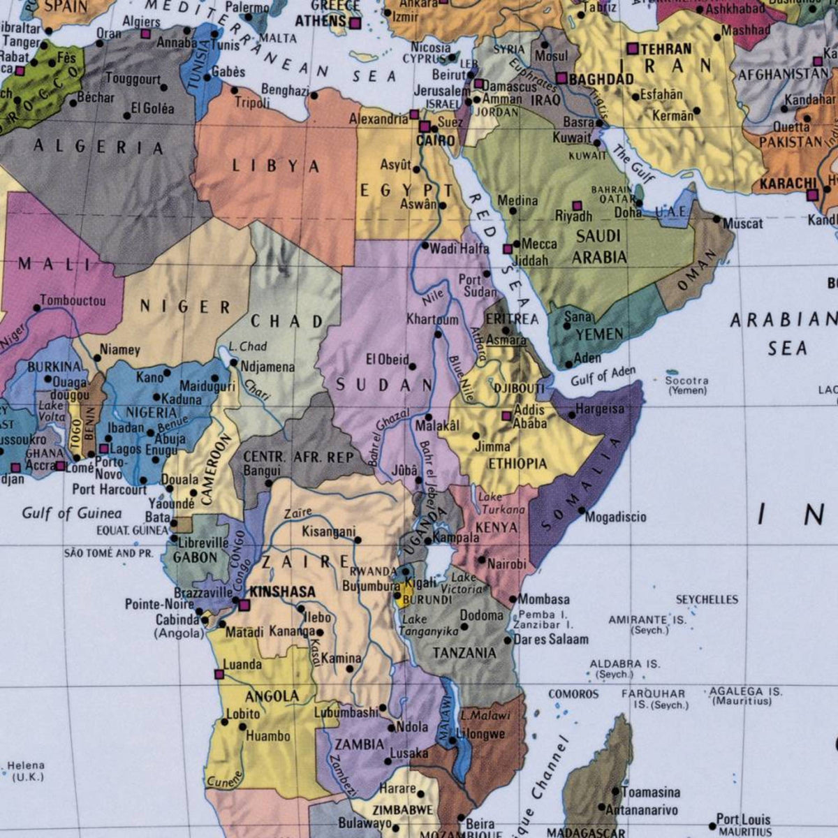 Papier Peint - World Map 270x188cm - Papier