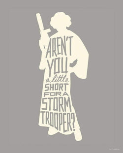 Affiche Art Star Wars - Silhouette Quotes Leia 40x50cm