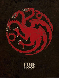 Affiche Art Game of Thrones - Targaryen 60x80cm