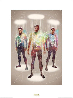 Affiche Art Star Trek - Beam Me Up 50th Anniversary 60x80cm