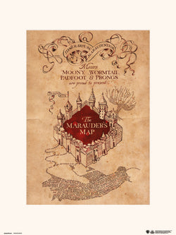 Affiche Art Harry Potter - The Marauders Map 30x40cm