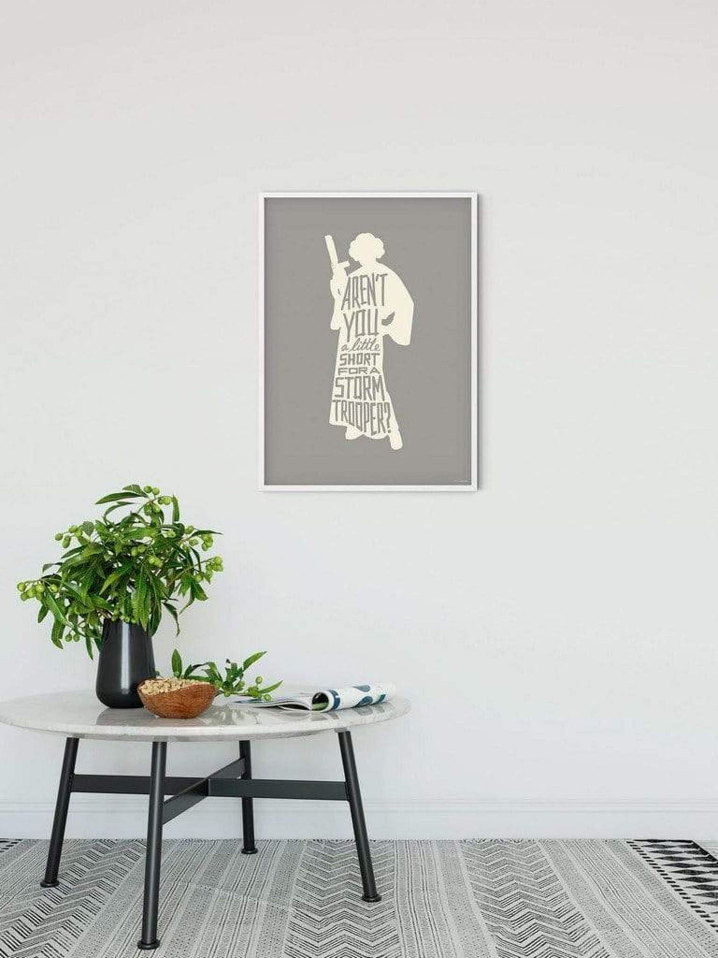Affiche Art Star Wars - Silhouette Quotes Leia 50x70cm