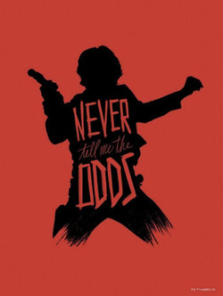Affiche Art Star Wars - Silhouette Quotes Han Solo 30x40cm