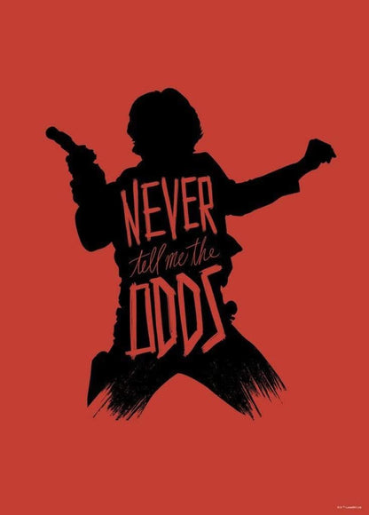 Affiche Art Star Wars - Silhouette Quotes Han Solo 50x70cm