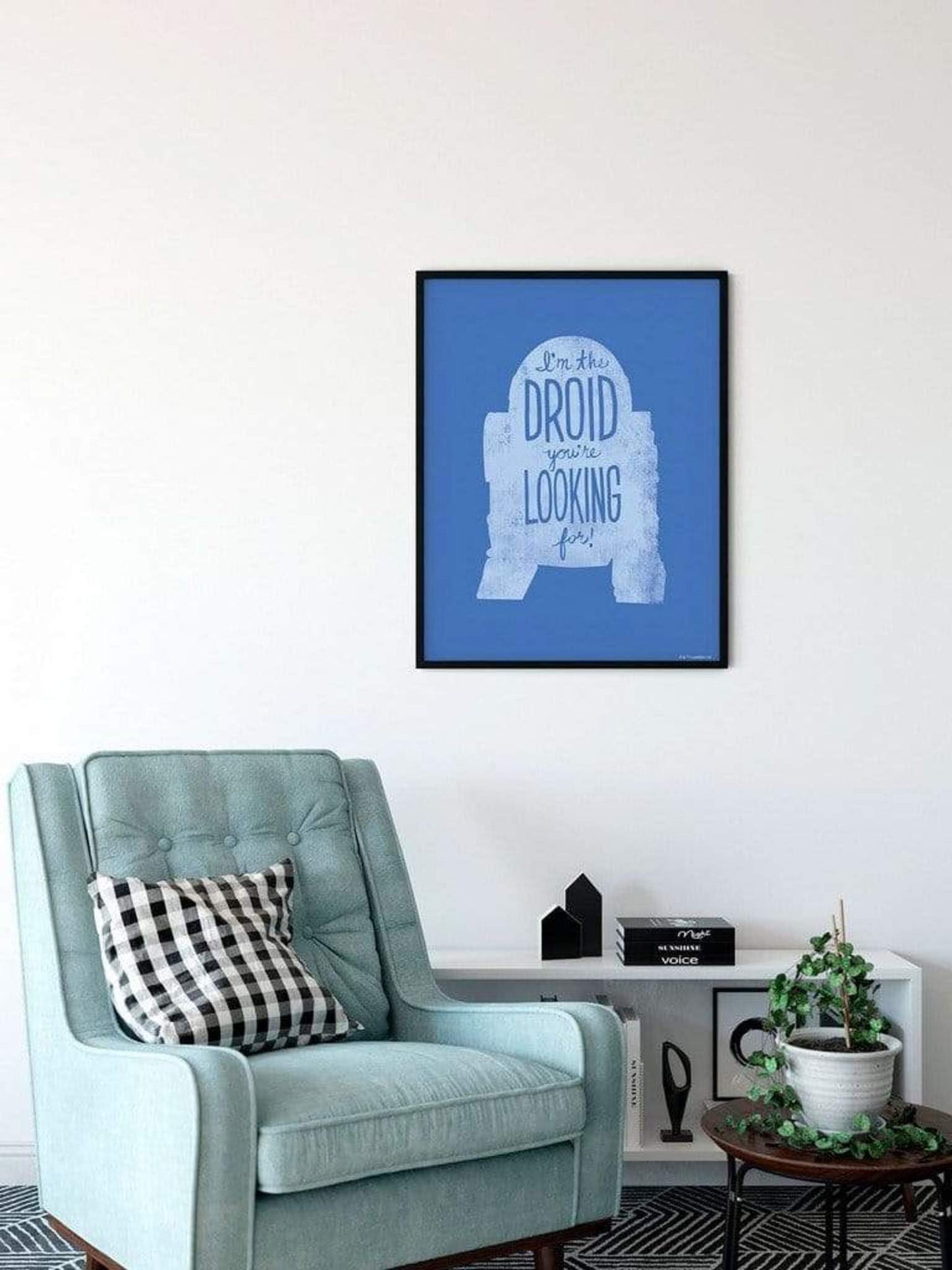 Affiche Art Star Wars - Silhouette Quotes R2D2 30x40cm