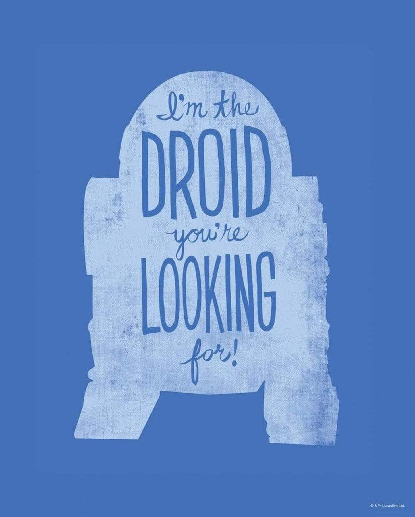 Affiche Art Star Wars - Silhouette Quotes R2D2 40x50cm