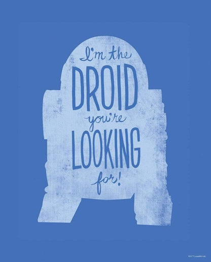 Affiche Art Star Wars - Silhouette Quotes R2D2 40x50cm