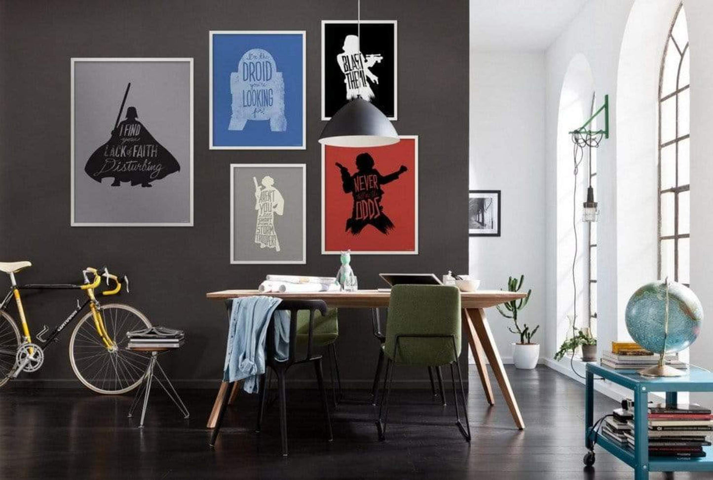 Affiche Art Star Wars - Silhouette Quotes R2D2 50x70cm