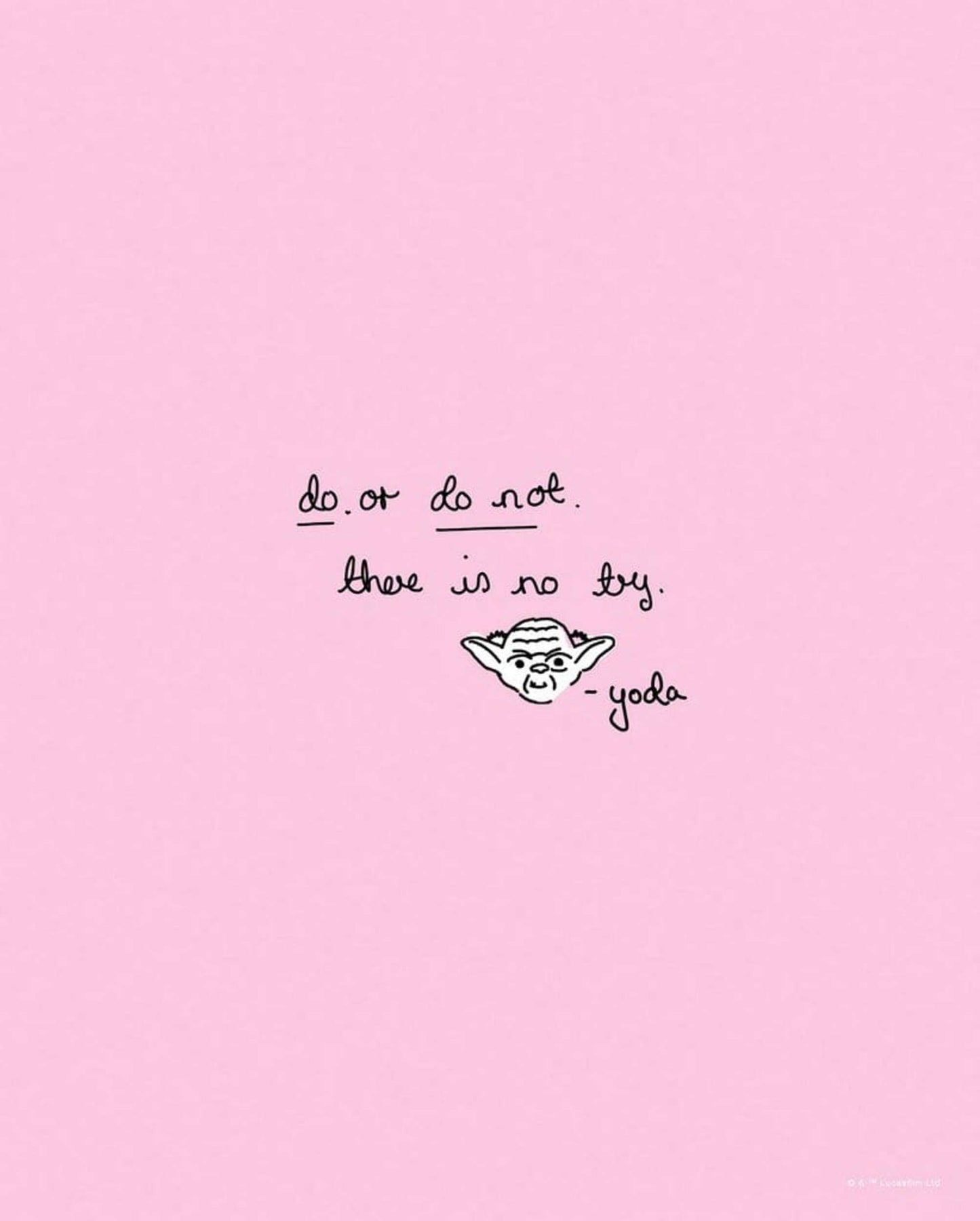 Affiche Art Star Wars - Quote Yoda Cute 40x50cm