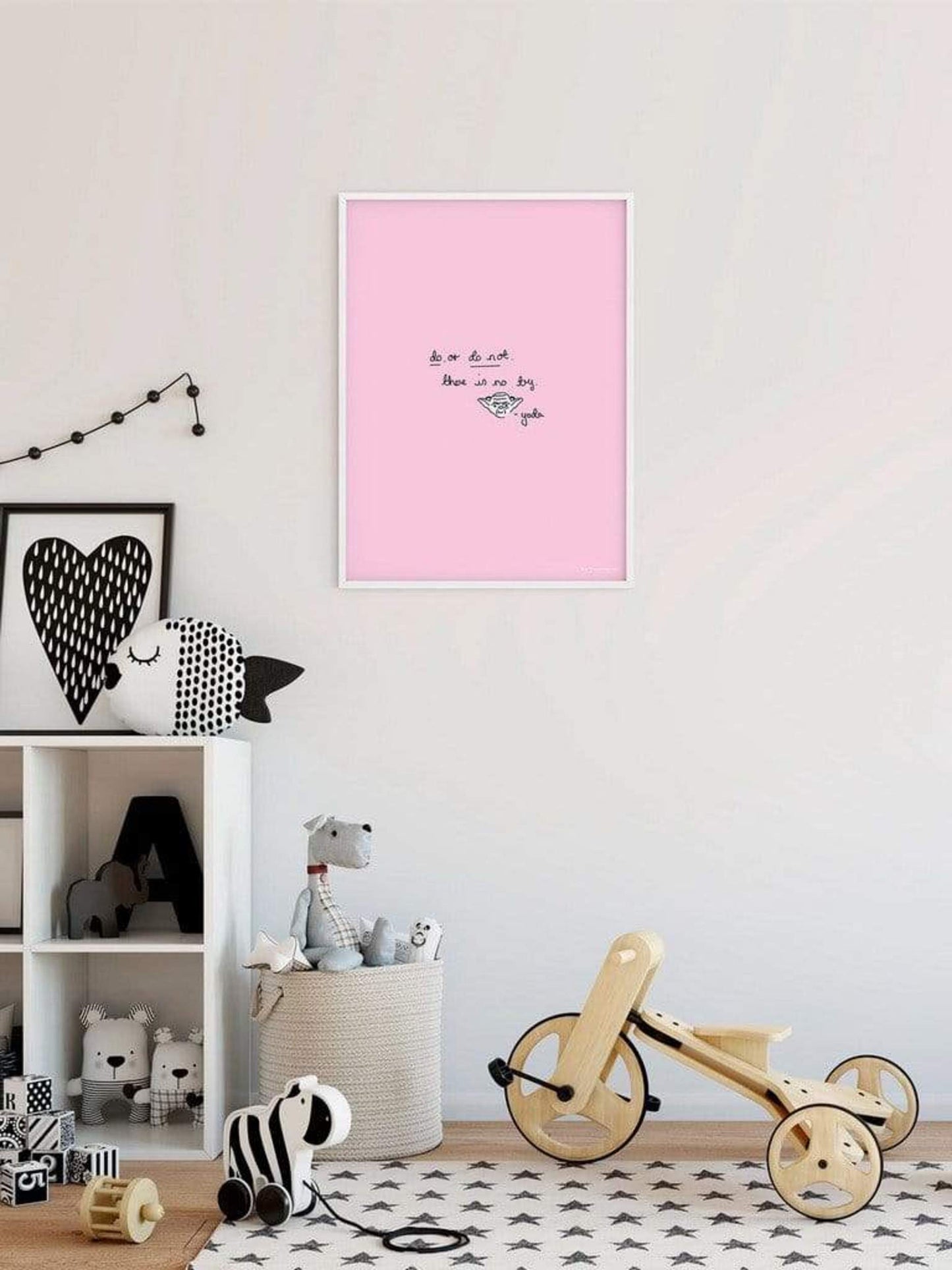Affiche Art Star Wars - Quote Yoda Cute 50x70cm