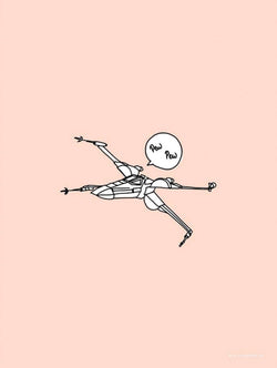 Affiche Art Star Wars - Pew Pew 30x40cm