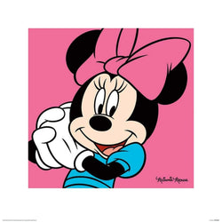 Affiche Art Minnie Mouse - Pink 40x40cm