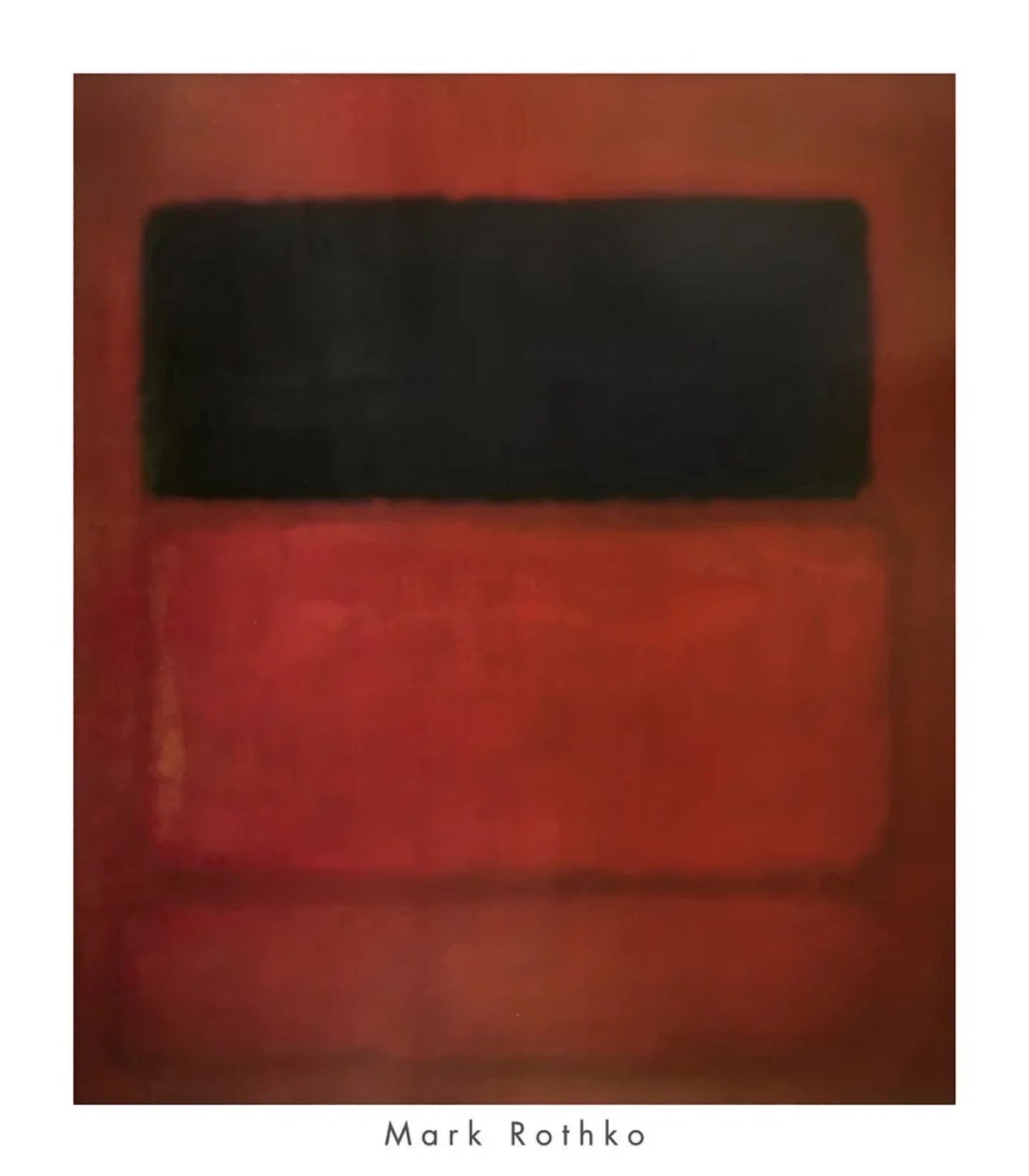 Affiche Art Mark Rothko - Black Over Reds - 1957 71x81cm