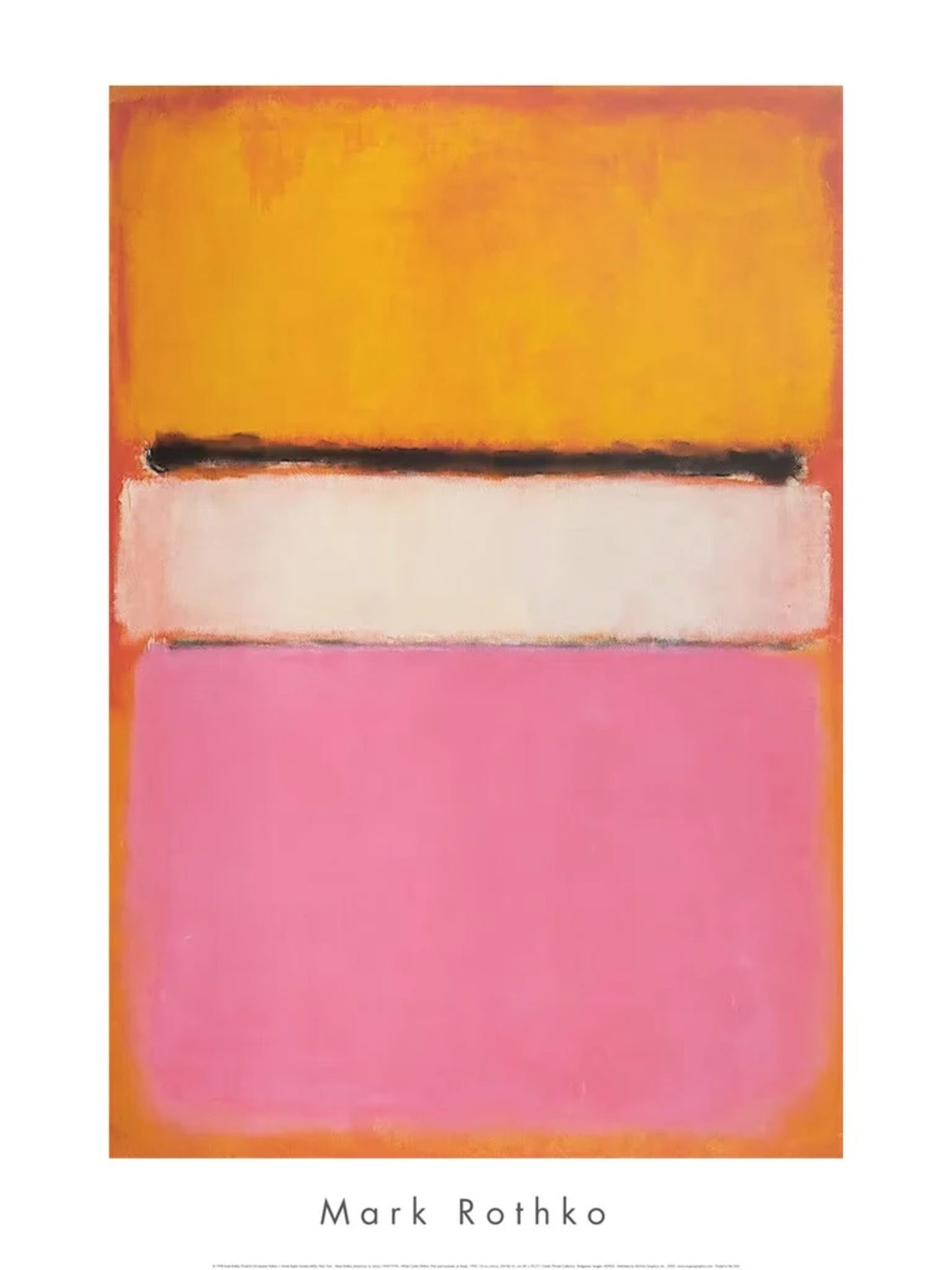 Affiche Art Mark Rothko - White Center - 1950 61x84cm