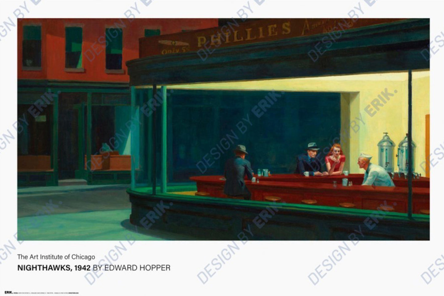Poster Edward Hopper - Nighthawks 91,5x61cm